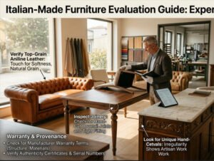 Italian-made furniture materials craftsmanship guarantees