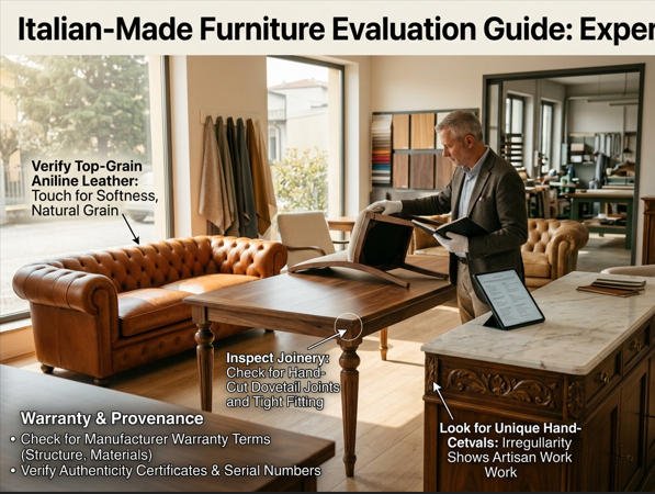 Italian-made furniture materials craftsmanship guarantees
