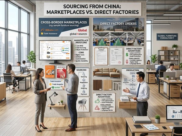 furniture from China marketplace vs factory