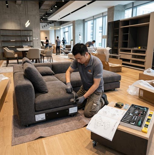 negotiate ship and assemble Chinese furniture home makeover