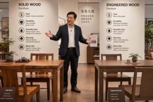 solid wood vs engineered wood Chinese furniture